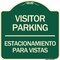 Signmission Bilingual Reserved Parking Visitor Parking Estacionamiento Para Visitas Aluminum, A-DES-G-1818-24299 A-DES-G-1818-24299 - alternate 1